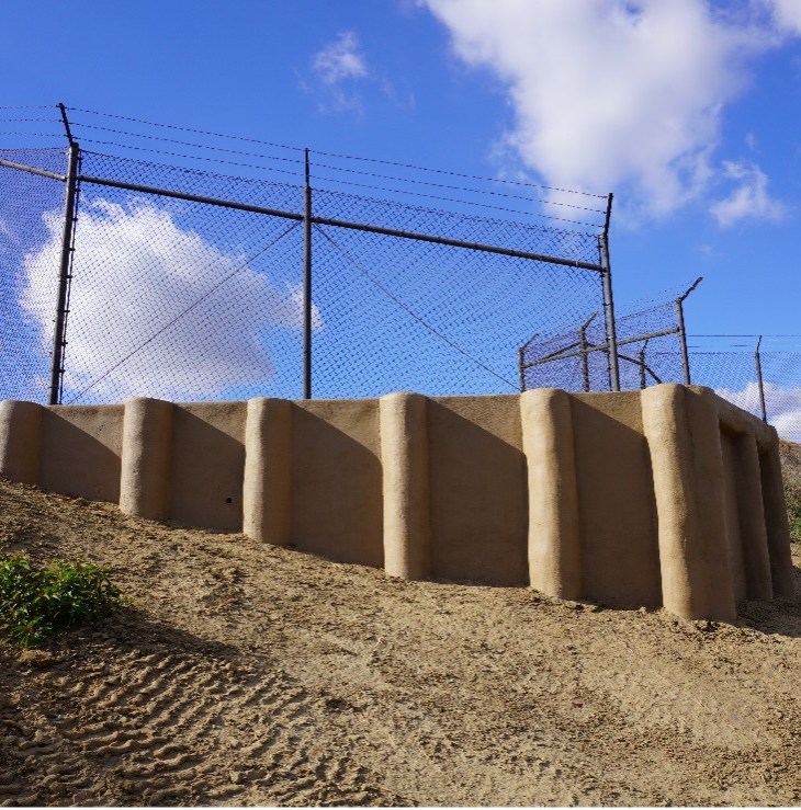 photo of a concrete reinforced jump-out ramp