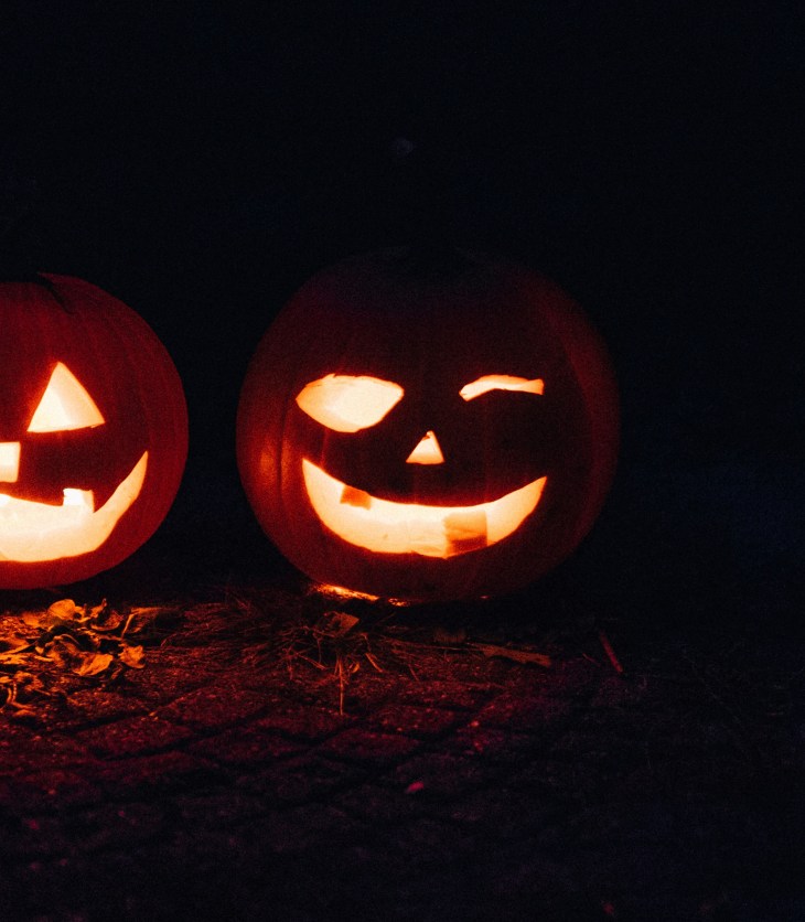 Smiling jack-o-lanterns