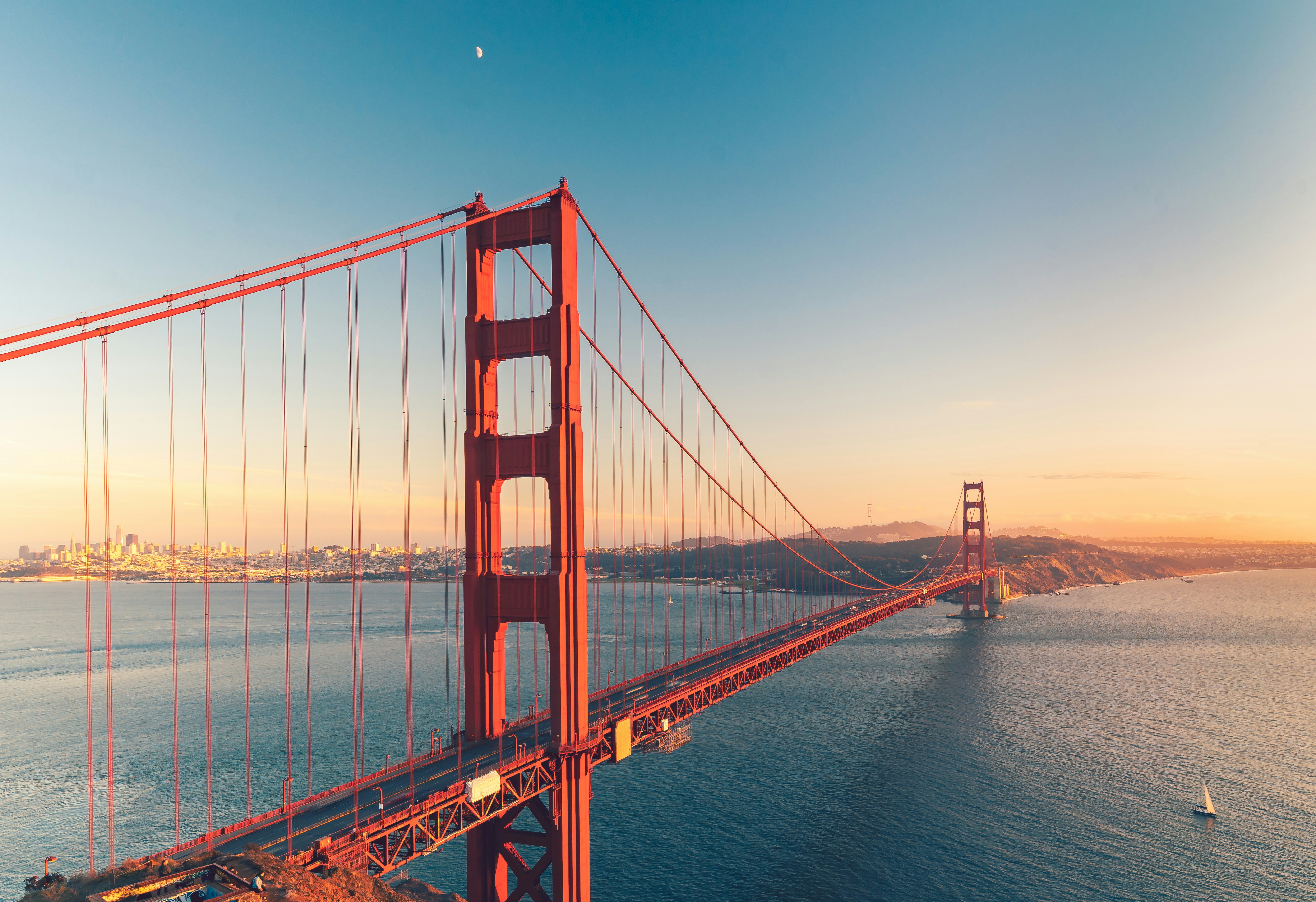 Golden Gate Bridge at sunset